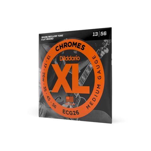 Cordas D'Addario XL Chromes ECG26 Guitarra Flat Wound .013"