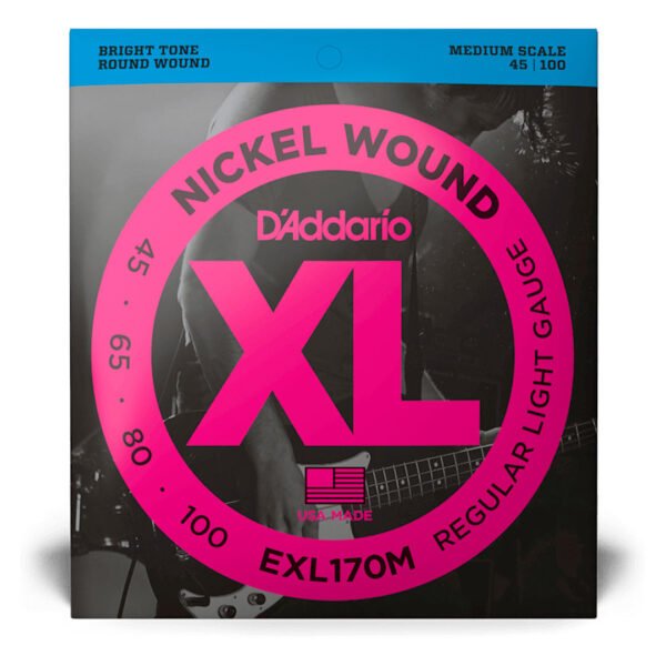 Cordas D'Addario XL Nickel EXL170-M Baixo 32"